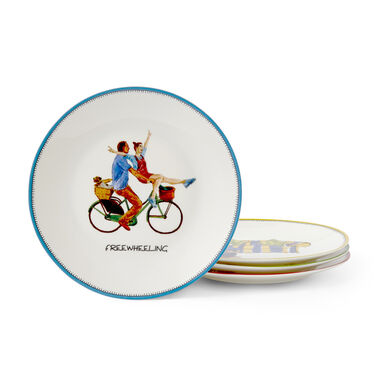 Kit Kemp Doodles Tidbit plate set of 4
